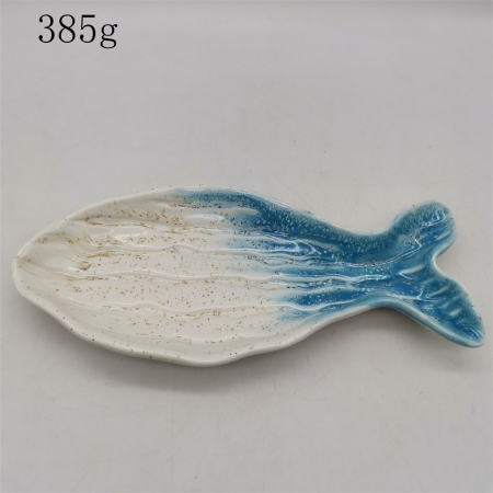 CERAMIC OCEAN DECORATION PLATE--FISH